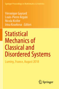 Statistical Mechanics of Classical and Disordered Systems : Luminy, France, August 2018 (Springer Proceedings in Mathematics & Statistics)