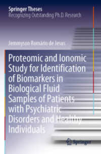 Proteomic and Ionomic Study for Identification of Biomarkers in Biological Fluid Samples of Patients with Psychiatric Disorders and Healthy Individuals (Springer Theses)