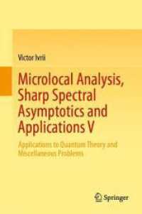 Microlocal Analysis, Sharp Spectral Asymptotics and Applications V : Applications to Quantum Theory and Miscellaneous Problems