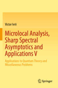 Microlocal Analysis, Sharp Spectral Asymptotics and Applications V : Applications to Quantum Theory and Miscellaneous Problems