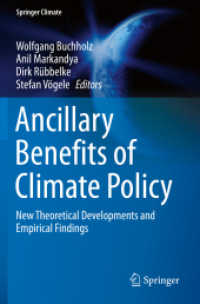 Ancillary Benefits of Climate Policy : New Theoretical Developments and Empirical Findings (Springer Climate)