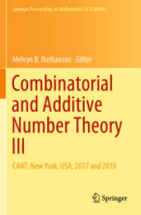 Combinatorial and Additive Number Theory III : CANT, New York, USA, 2017 and 2018 (Springer Proceedings in Mathematics & Statistics)