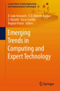 Emerging Trends in Computing and Expert Technology, 2 Teile (Lecture Notes on Data Engineering and Communications Technologies 35) （2020. 2019. xxvi, 1623 S. XXVI, 1623 p. 1139 illus., 802 illus. in col）