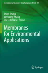 Membranes for Environmental Applications (Environmental Chemistry for a Sustainable World)