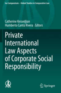 Private International Law Aspects of Corporate Social Responsibility (Ius Comparatum - Global Studies in Comparative Law) （2020）