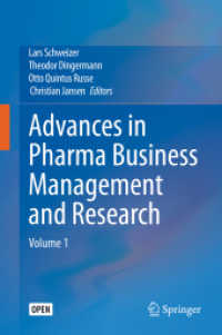Advances in Pharma Business Management and Research : Volume 1 （2020）