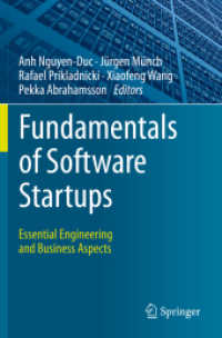 Fundamentals of Software Startups : Essential Engineering and Business Aspects （2020）