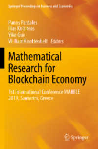 Mathematical Research for Blockchain Economy : 1st International Conference MARBLE 2019, Santorini, Greece (Springer Proceedings in Business and Economics)