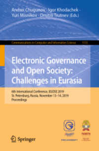 Electronic Governance and Open Society: Challenges in Eurasia : 6th International Conference, EGOSE 2019, St. Petersburg, Russia, November 13-14, 2019, Proceedings (Communications in Computer and Information Science)