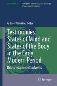 Testimonies: States of Mind and States of the Body in the Early Modern Period (Archimedes)