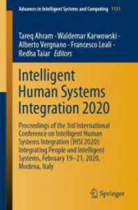 Intelligent Human Systems Integration 2020, 2 Teile (Advances in Intelligent Systems and Computing 1131) （1st ed. 2020. 2020. xxvii, 1295 S. XXVII, 1295 p. 459 illus. In 2 volu）