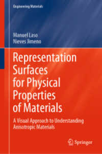 材料の物理的特性表示表面：異方性材料理解への視覚的アプローチ（テキスト）<br>Representation Surfaces for Physical Properties of Materials : A Visual Approach to Understanding Anisotropic Materials (Engineering Materials)