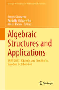 Algebraic Structures and Applications : SPAS 2017, Västerås and Stockholm, Sweden, October 4-6 (Springer Proceedings in Mathematics & Statistics) （2020）
