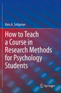 How to Teach a Course in Research Methods for Psychology Students （2020）