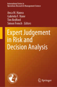 Expert Judgement in Risk and Decision Analysis (International Series in Operations Research & Management Science)