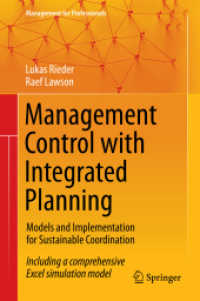 Management Control with Integrated Planning : Models and Implementation for Sustainable Coordination (Management for Professionals)