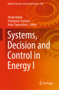 Systems, Decision and Control in Energy I (Studies in Systems, Decision and Control)