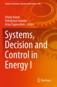 Systems, Decision and Control in Energy I (Studies in Systems, Decision and Control)