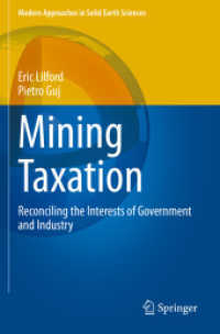Mining Taxation : Reconciling the Interests of Government and Industry (Modern Approaches in Solid Earth Sciences)