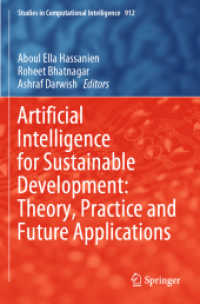 Artificial Intelligence for Sustainable Development: Theory, Practice and Future Applications (Studies in Computational Intelligence)