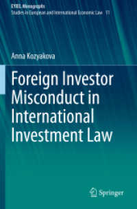 Foreign Investor Misconduct in International Investment Law (European Yearbook of International Economic Law)