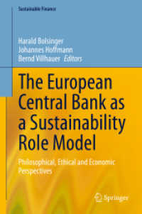 The European Central Bank as a Sustainability Role Model : Philosophical, Ethical and Economic Perspectives (Sustainable Finance)