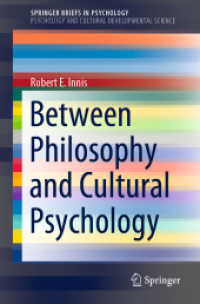 Between Philosophy and Cultural Psychology (Springerbriefs in Psychology and Cultural Developmental Science)