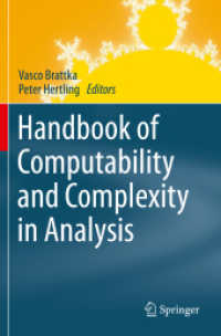 計算可能解析学と複雑性ハンドブック<br>Handbook of Computability and Complexity in Analysis (Theory and Applications of Computability)