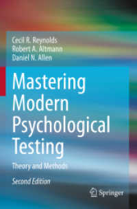 Mastering Modern Psychological Testing : Theory and Methods （2ND）