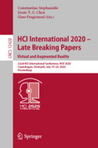 HCI International 2020 - Late Breaking Papers: Virtual and Augmented Reality : 22nd HCI International Conference, HCII 2020, Copenhagen, Denmark, July 19-24, 2020, Proceedings (Lecture Notes in Computer Science)