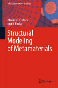 メタ材料の構造モデリング<br>Structural Modeling of Metamaterials (Advanced Structured Materials)