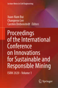 Proceedings of the International Conference on Innovations for Sustainable and Responsible Mining : ISRM 2020 - Volume 1 (Lecture Notes in Civil Engineering)