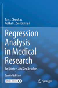 Regression Analysis in Medical Research : for Starters and 2nd Levelers （2ND）