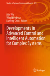 Developments in Advanced Control and Intelligent Automation for Complex Systems (Studies in Systems, Decision and Control)