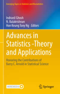 Advances in Statistics - Theory and Applications : Honoring the Contributions of Barry C. Arnold in Statistical Science (Emerging Topics in Statistics and Biostatistics)