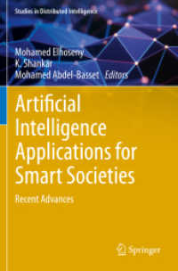 Artificial Intelligence Applications for Smart Societies : Recent Advances (Studies in Distributed Intelligence)