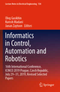 Informatics in Control, Automation and Robotics : 16th International Conference, ICINCO 2019 Prague, Czech Republic, July 29-31, 2019, Revised Selected Papers (Lecture Notes in Electrical Engineering)