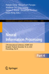 Neural Information Processing : 27th International Conference, ICONIP 2020, Bangkok, Thailand, November 18-22, 2020, Proceedings, Part IV (Communications in Computer and Information Science)