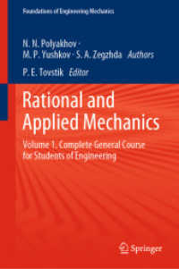 Rational and Applied Mechanics : Volume 1. Complete General Course for Students of Engineering (Foundations of Engineering Mechanics)