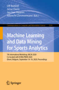 Machine Learning and Data Mining for Sports Analytics : 7th International Workshop, MLSA 2020, Co-located with ECML/PKDD 2020, Ghent, Belgium, September 14-18, 2020, Proceedings (Communications in Computer and Information Science)