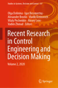 Recent Research in Control Engineering and Decision Making : Volume 2, 2020 (Studies in Systems, Decision and Control)