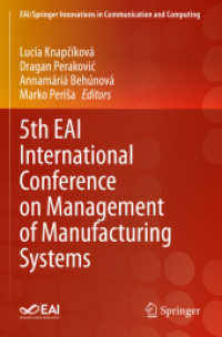 5th EAI International Conference on Management of Manufacturing Systems (Eai/springer Innovations in Communication and Computing) （2022）