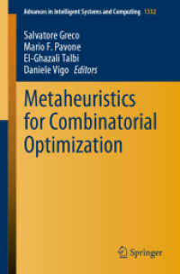 Metaheuristics for Combinatorial Optimization (Advances in Intelligent Systems and Computing)