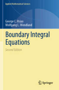 境界積分方程式（第２版）<br>Boundary Integral Equations (Applied Mathematical Sciences) -- Paperback / softback （2nd ed. 20）