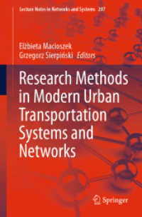 Research Methods in Modern Urban Transportation Systems and Networks (Lecture Notes in Networks and Systems)