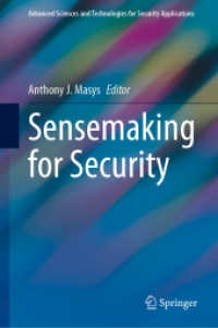 COVID-19時代のセキュリティのためのセンスメイキング<br>Sensemaking for Security (Advanced Sciences and Technologies for Security Applications)