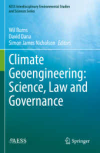 Climate Geoengineering: Science, Law and Governance (Aess Interdisciplinary Environmental Studies and Sciences Series)