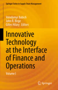 Innovative Technology at the Interface of Finance and Operations : Volume I (Springer Series in Supply Chain Management)