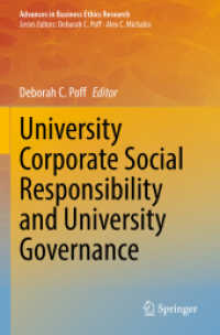 University Corporate Social Responsibility and University Governance (Advances in Business Ethics Research)