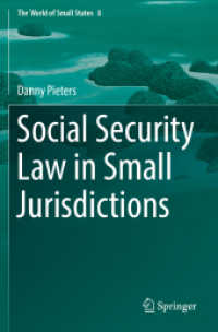 Social Security Law in Small Jurisdictions (The World of Small States) （2021）